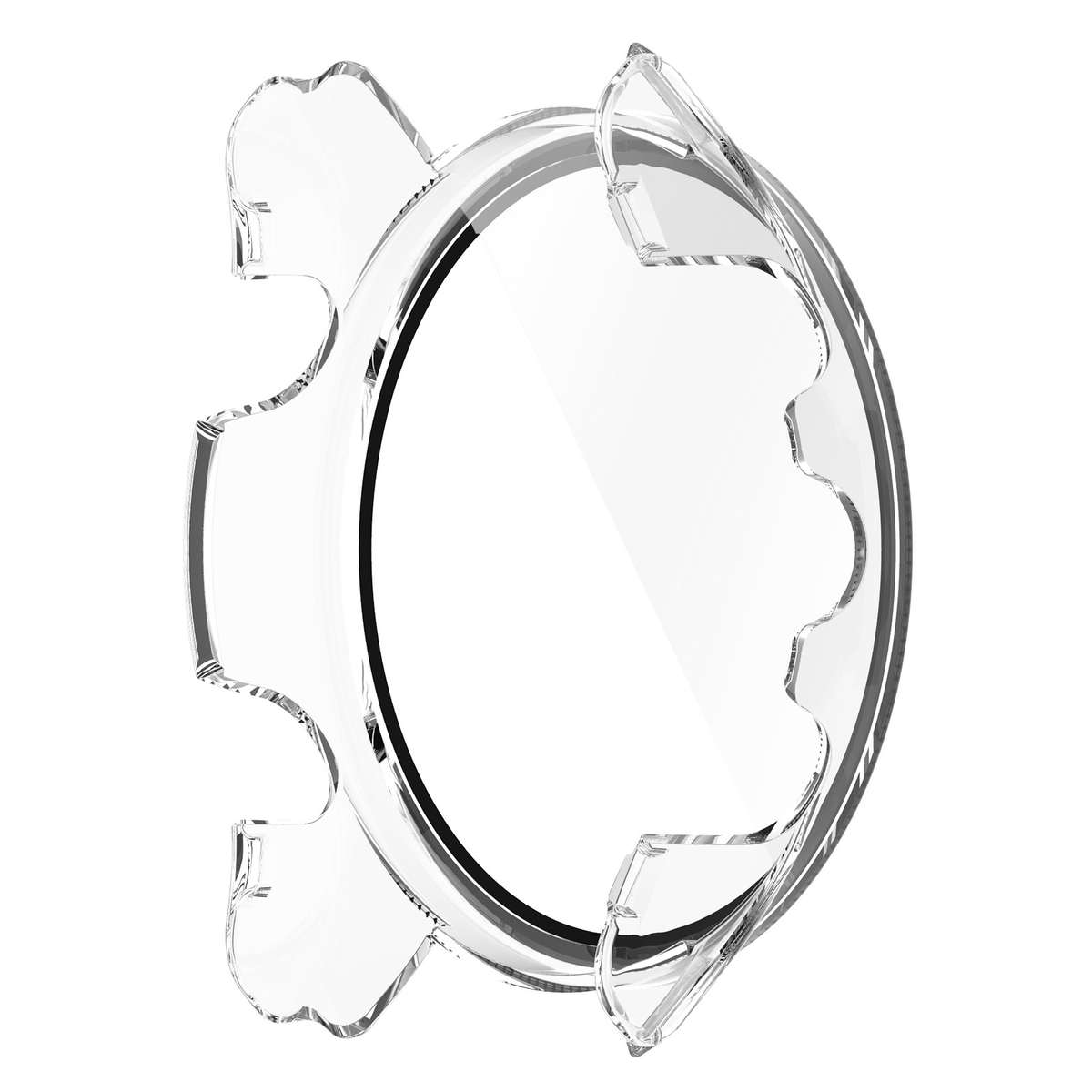 For Garmin Forerunner 255S PC Tempered Film Full Body Watch Case(Transparent White)