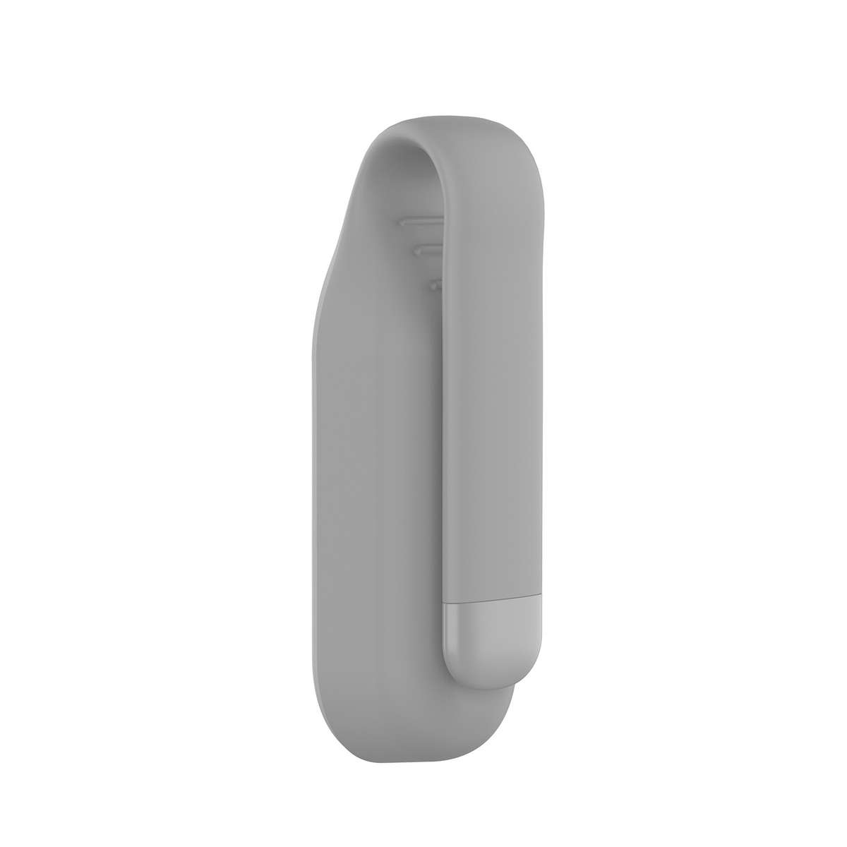 For Xiaomi Mi Band 7 / 6 / 5 / 4 Steel Sheet Clip Silicone Watch Case(Grey)