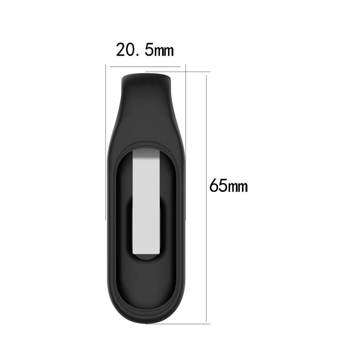 For Xiaomi Mi Band 7 / 6 / 5 / 4 Steel Sheet Clip Silicone Watch Case(Grey)