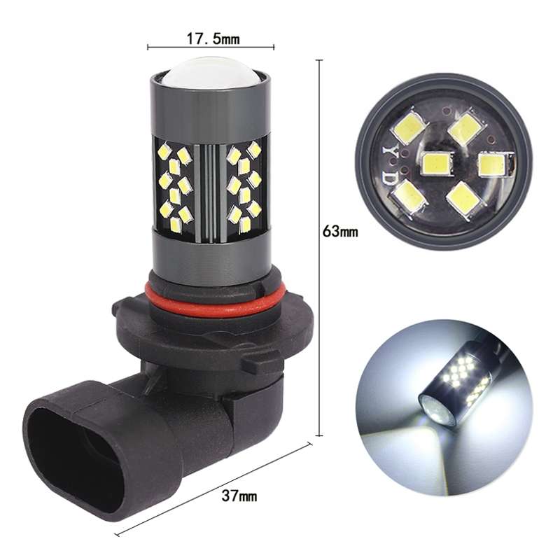 1 Pair 9006 12V 7W Continuous Car LED Fog Light(White Light)