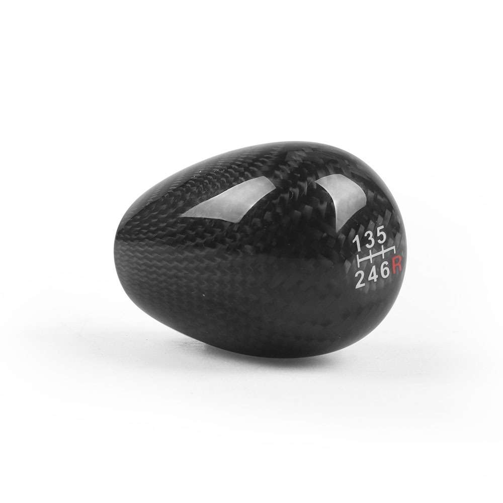 Car Modified 6 Speed Carbon Fiber Gear Stick Shift Knob Head