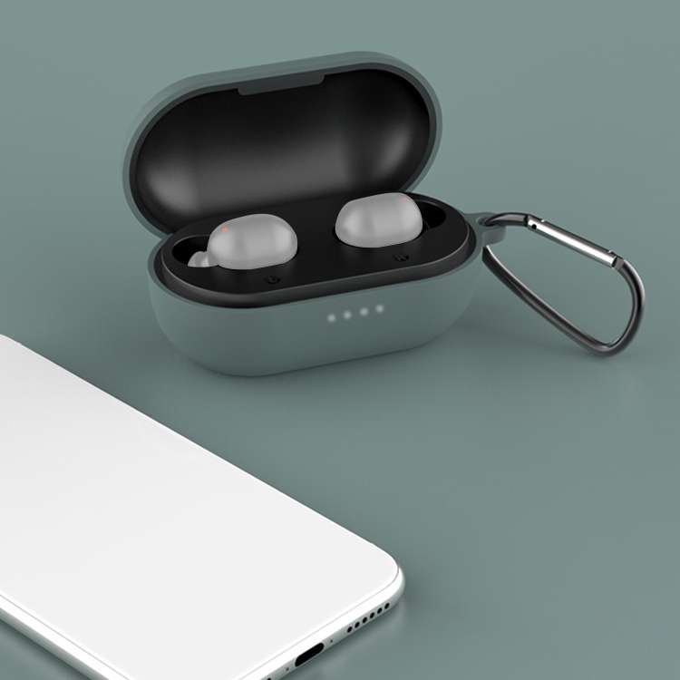 For Xiaoimi HAYLOU GT1 Pro Bluetooth Earphone Protective Case with Buckle(Dark Green)