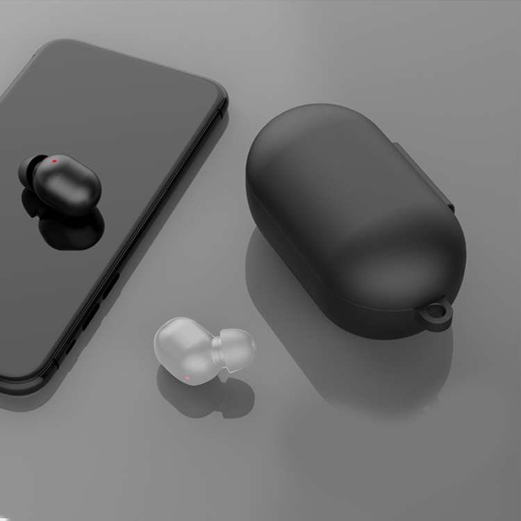 For Xiaoimi HAYLOU GT1 Pro Bluetooth Earphone Protective Case with Buckle(Mysterious Black)