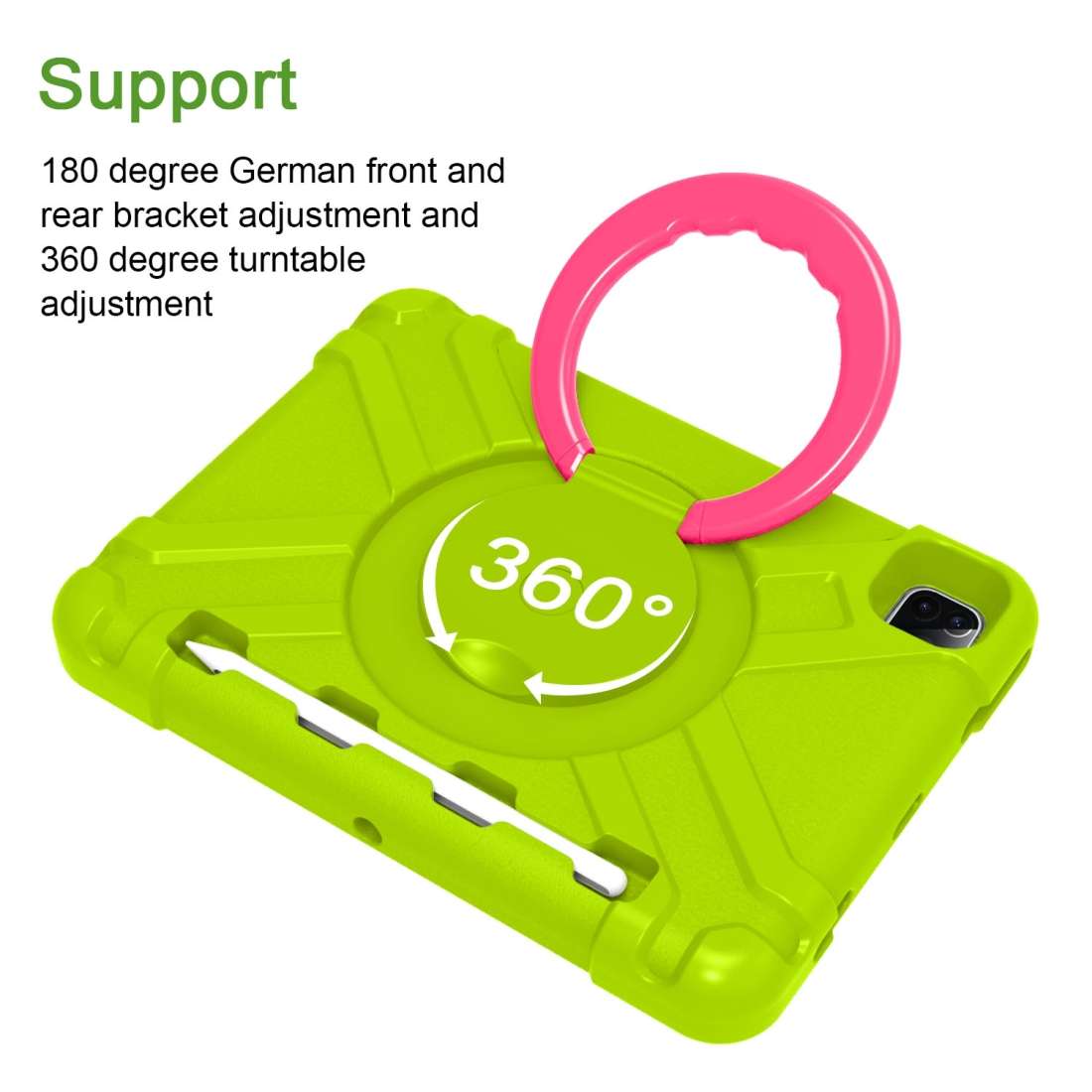 For iPad Pro 11 (2020) PC + Silicone Shockproof Combination Tablet Case ... (Grass Green+Rose Red)