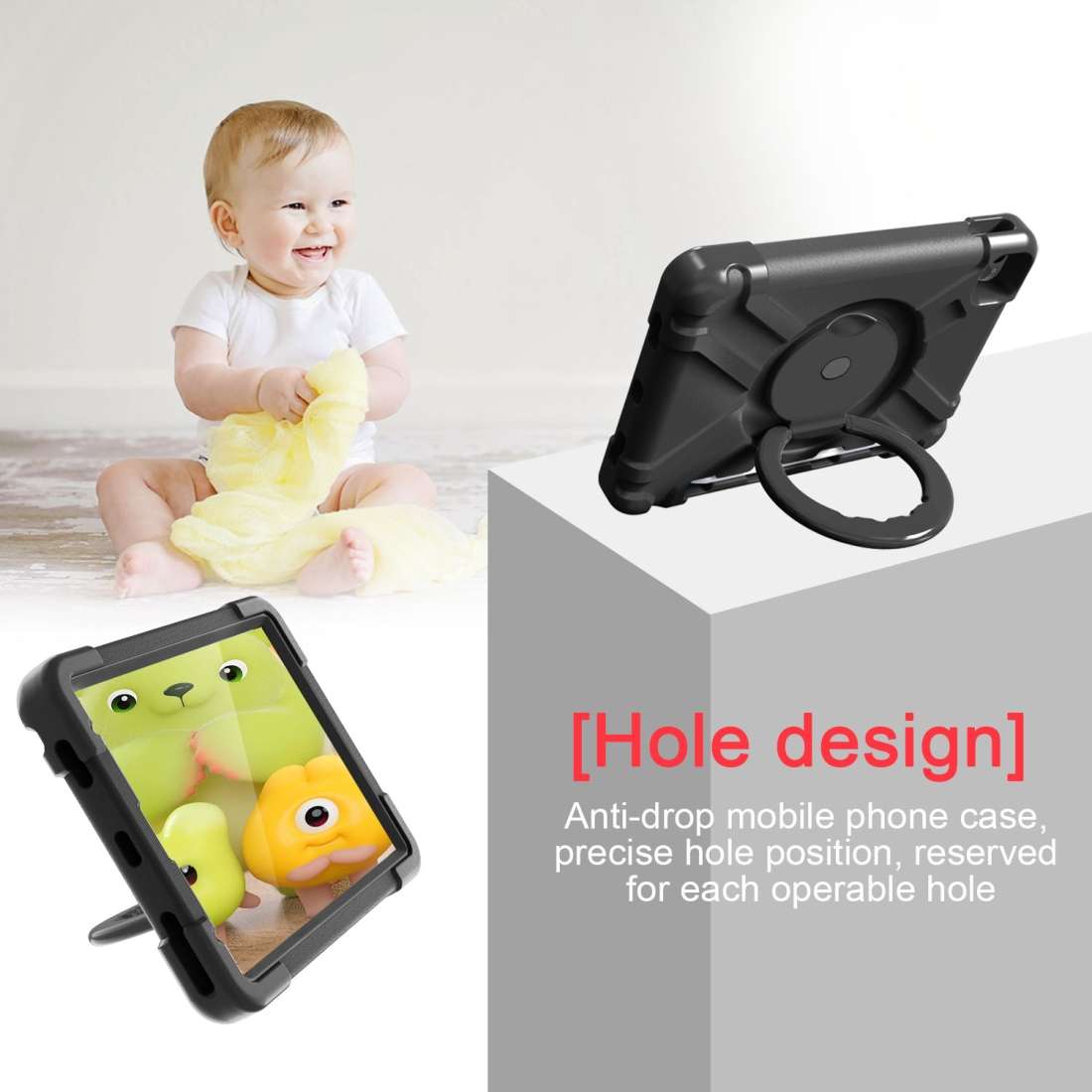 For iPad Pro 11 (2020) PC + Silicone Shockproof Combination Tablet Case with 360 Degre ... (Black)