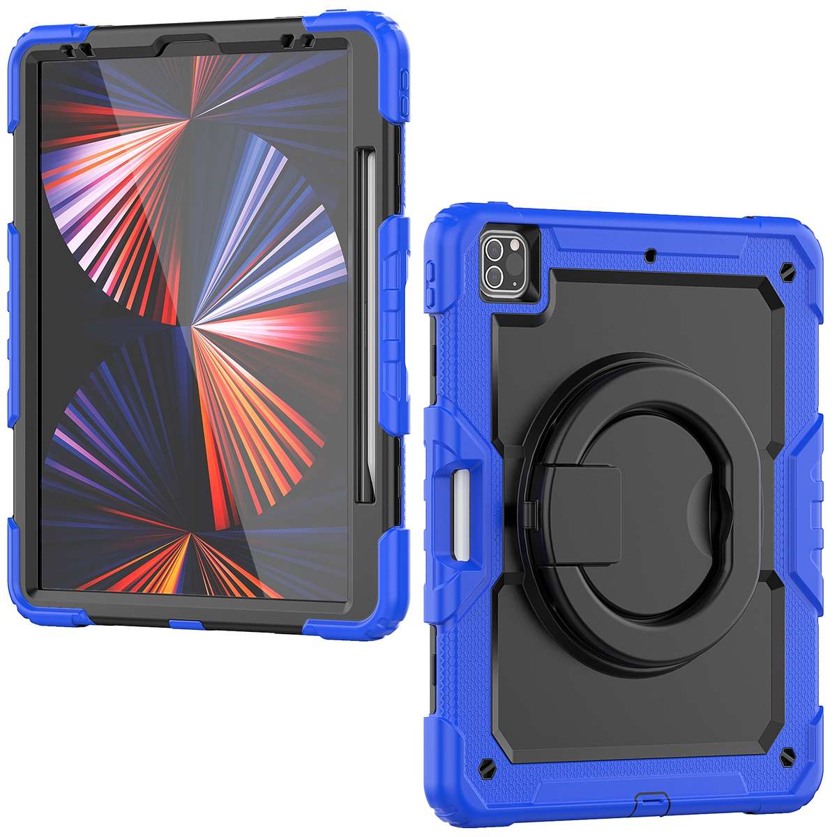 For iPad Pro 12.9 2021 Bracelet Holder Silicone + PC Tablet Case(Blue)