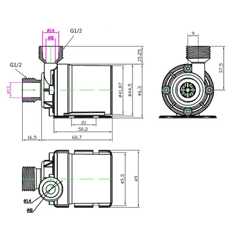 DC12V 5.5M Lift Brushless Motor Submersible Pump