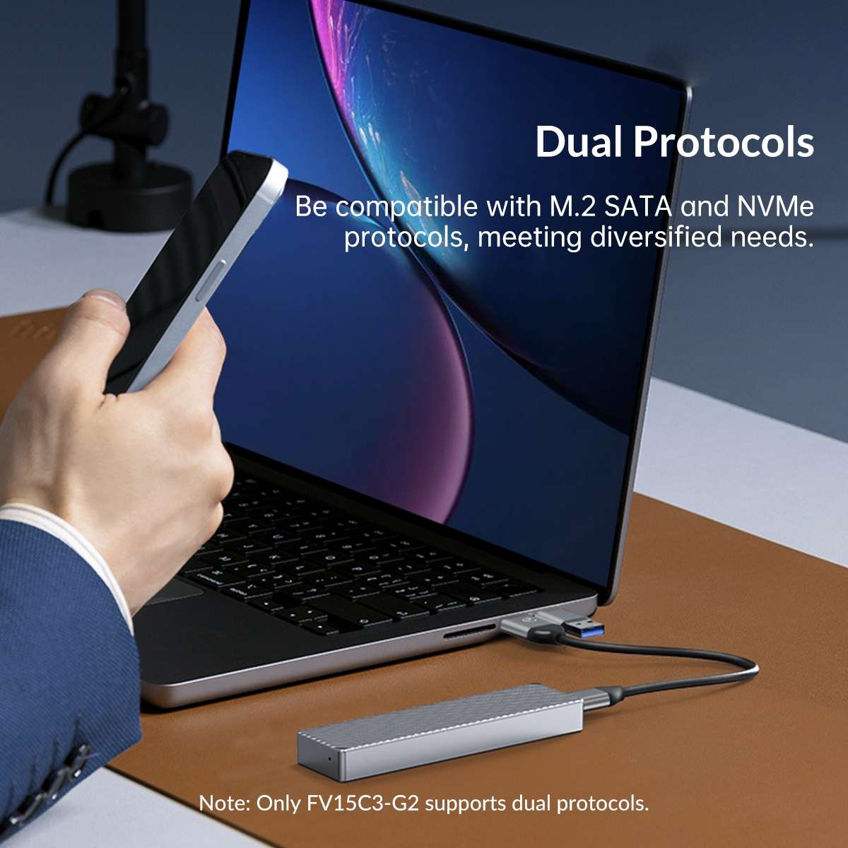 ORICO M211C3-RG M.2 NGFF SSD enclosure(Gold)