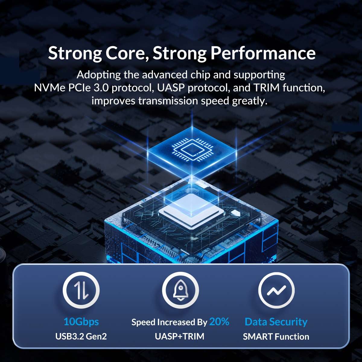 ORICO M211C3-RG M.2 NGFF SSD enclosure(Gold)