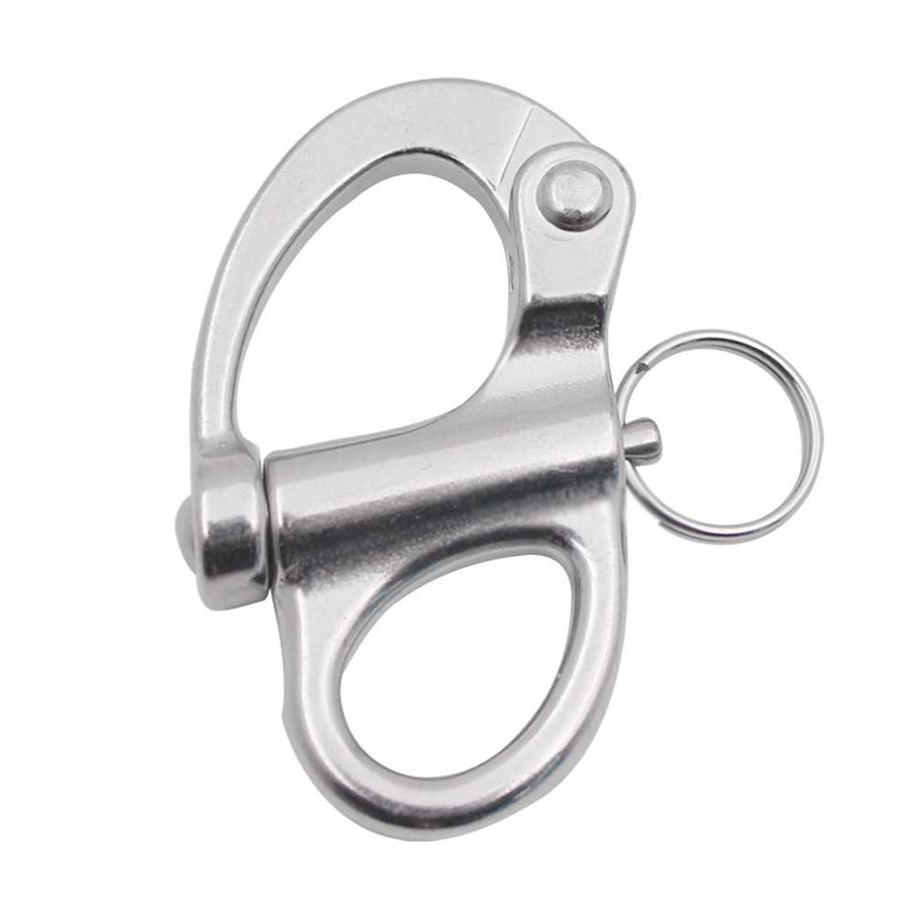 2 PCS 316 Stainless Steel Fixed Spring Shackle, Size:35mm