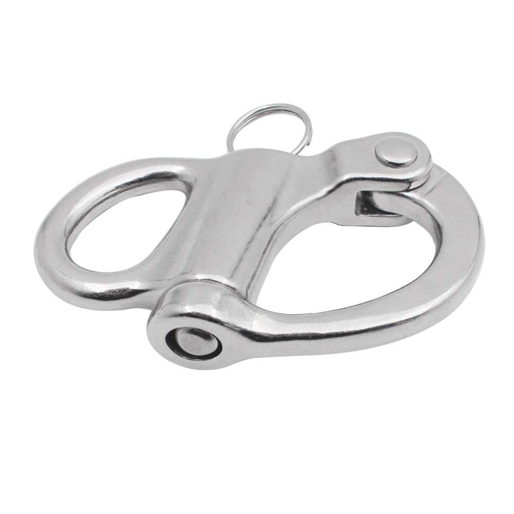 2 PCS 316 Stainless Steel Fixed Spring Shackle, Size:35mm