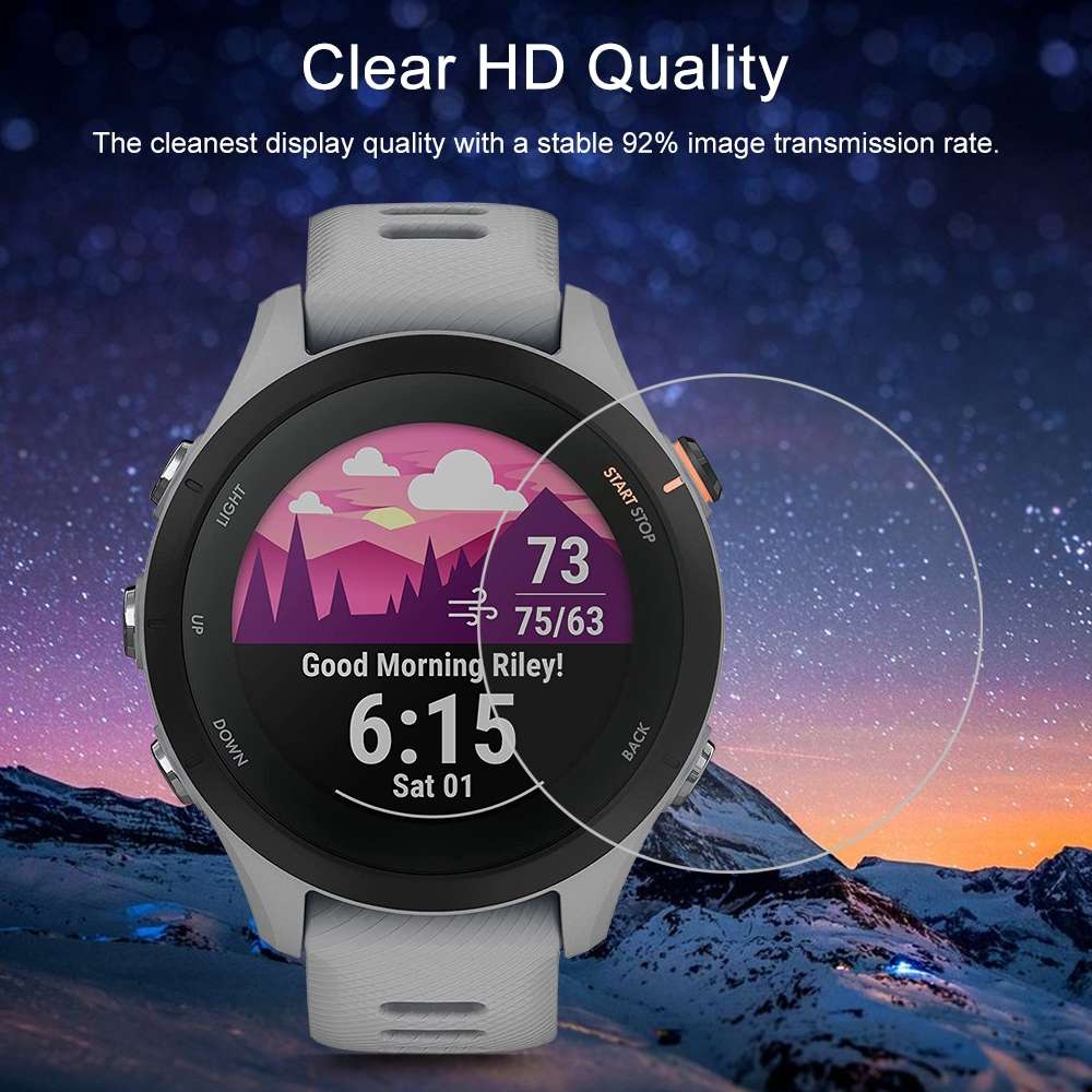 10 PCS For Garmin Forerunner 255 46mm Tempered Glass Screen Watch Film