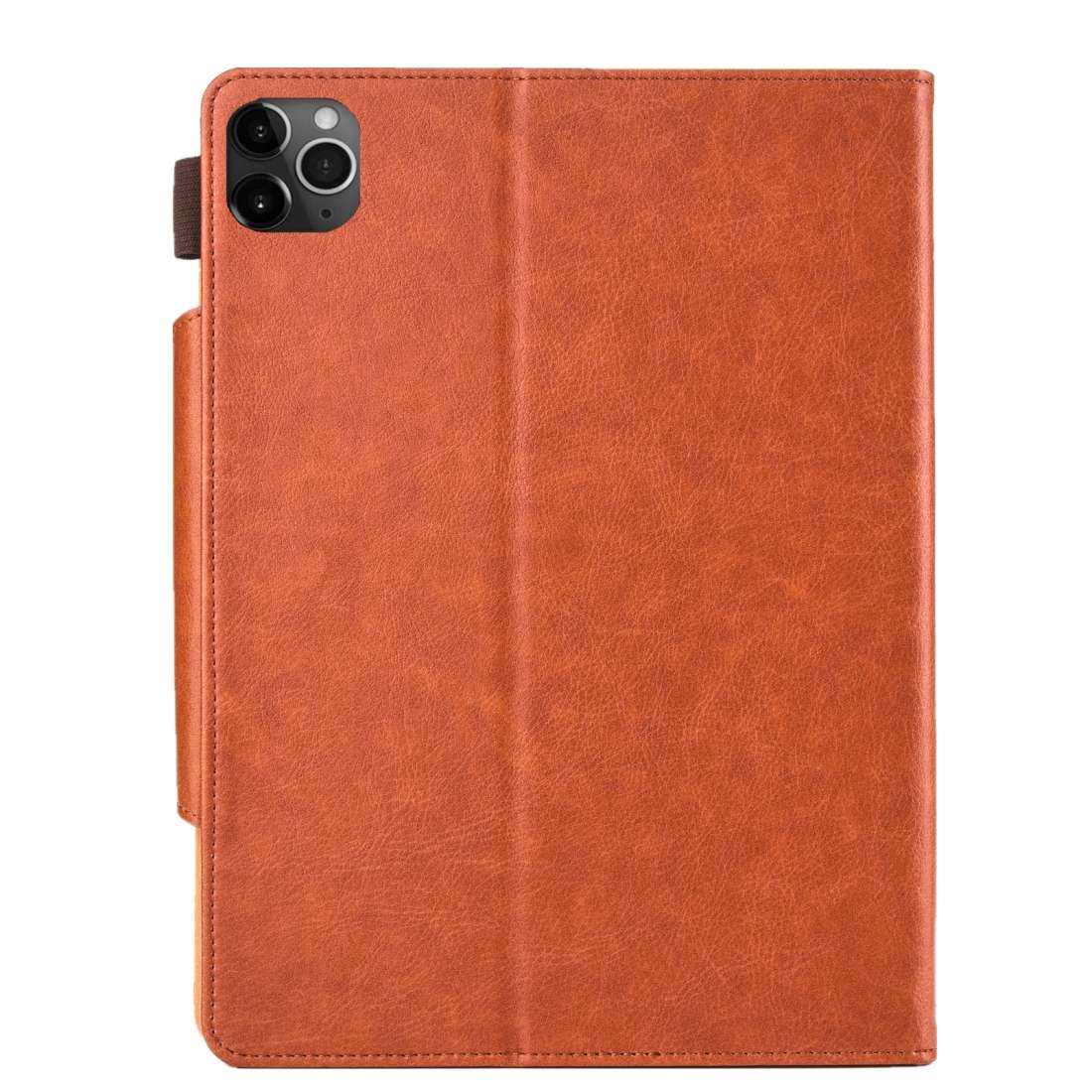 For iPad Pro 11 (2020) & (2018) Big Metal Button Business Tablet PC Protective Leather ... (Brown)