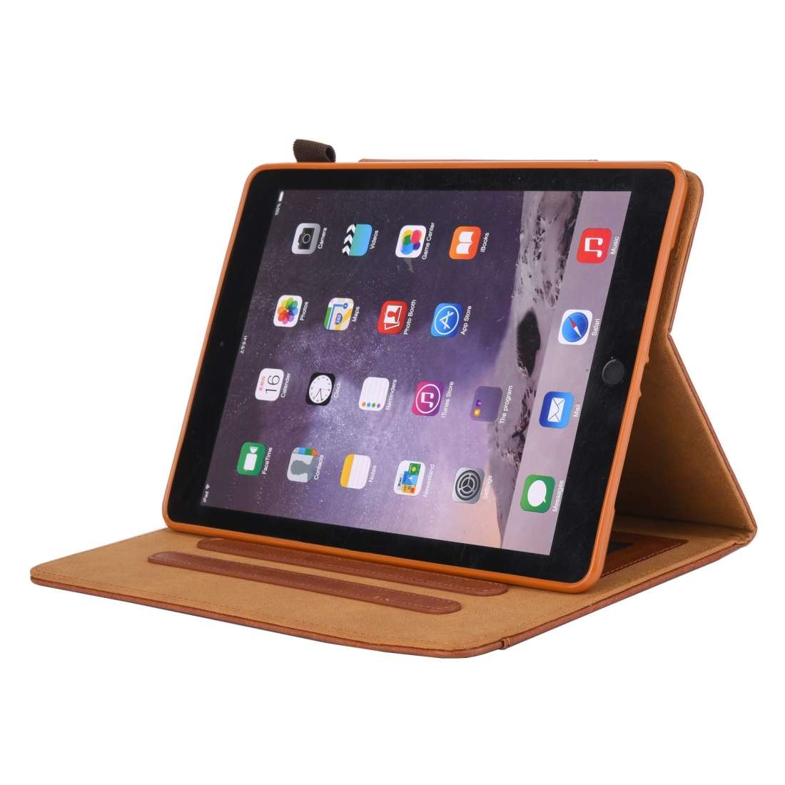 For iPad Pro 11 (2020) & (2018) Big Metal Button Business Tablet PC Protective Leather ... (Brown)
