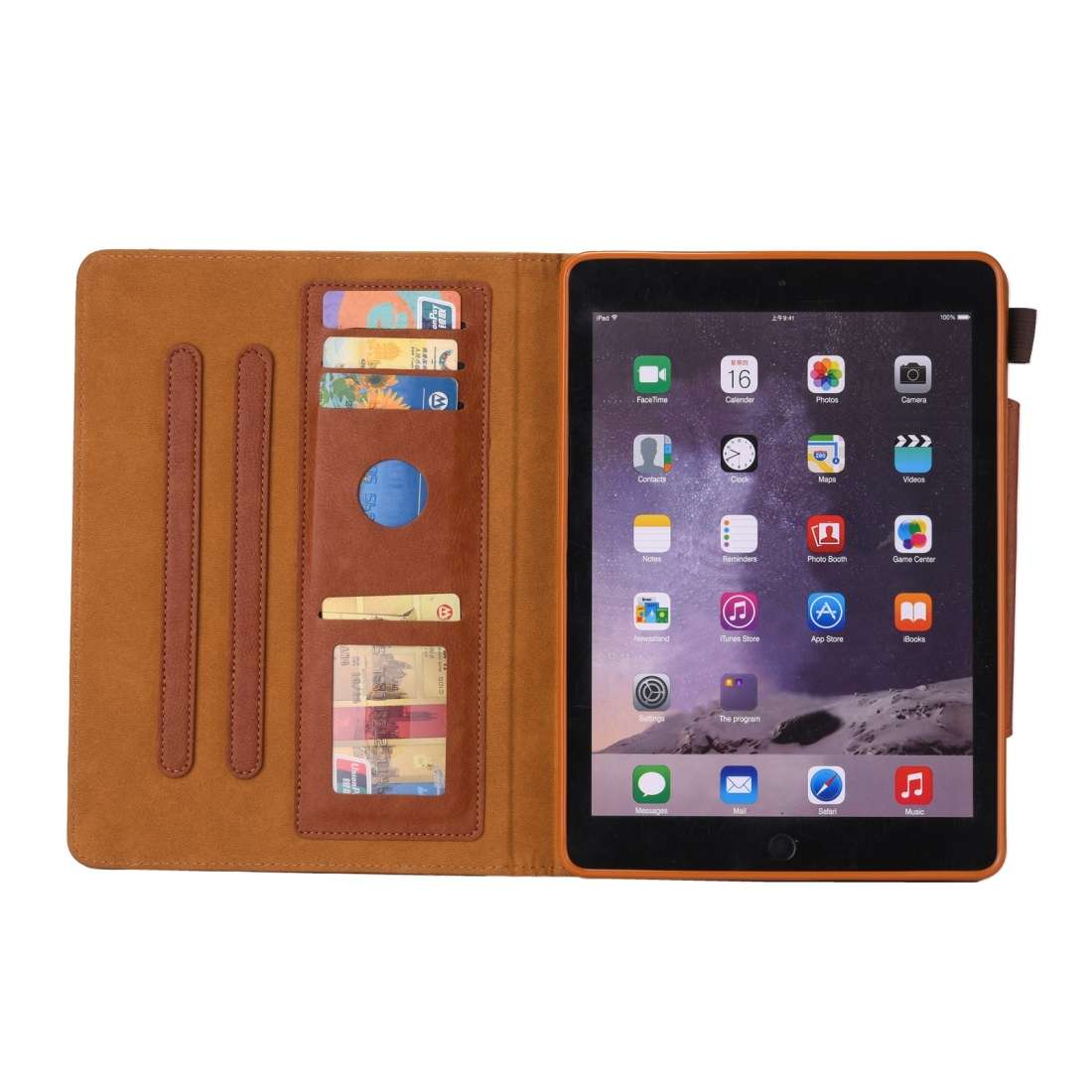 For iPad Pro 11 (2020) & (2018) Big Metal Button Business Tablet PC Protective Leather ... (Brown)
