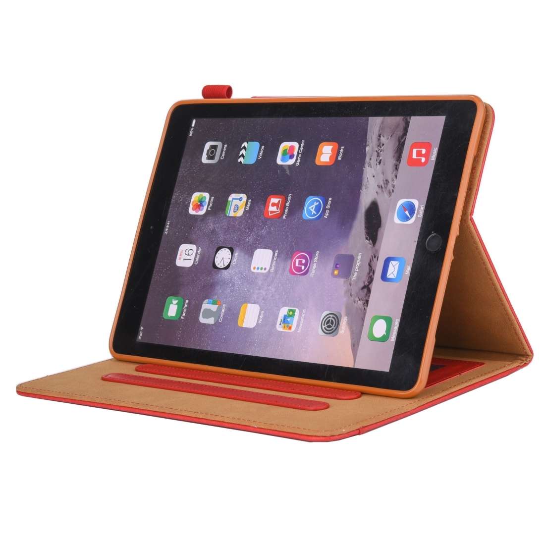 For iPad Pro 11 (2020) & (2018) Big Metal Button Business Tablet PC Protective Leather C ... (Red)