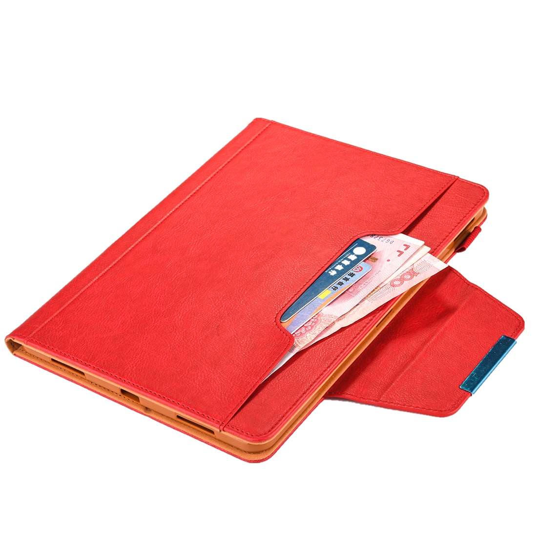 For iPad Pro 11 (2020) & (2018) Big Metal Button Business Tablet PC Protective Leather C ... (Red)