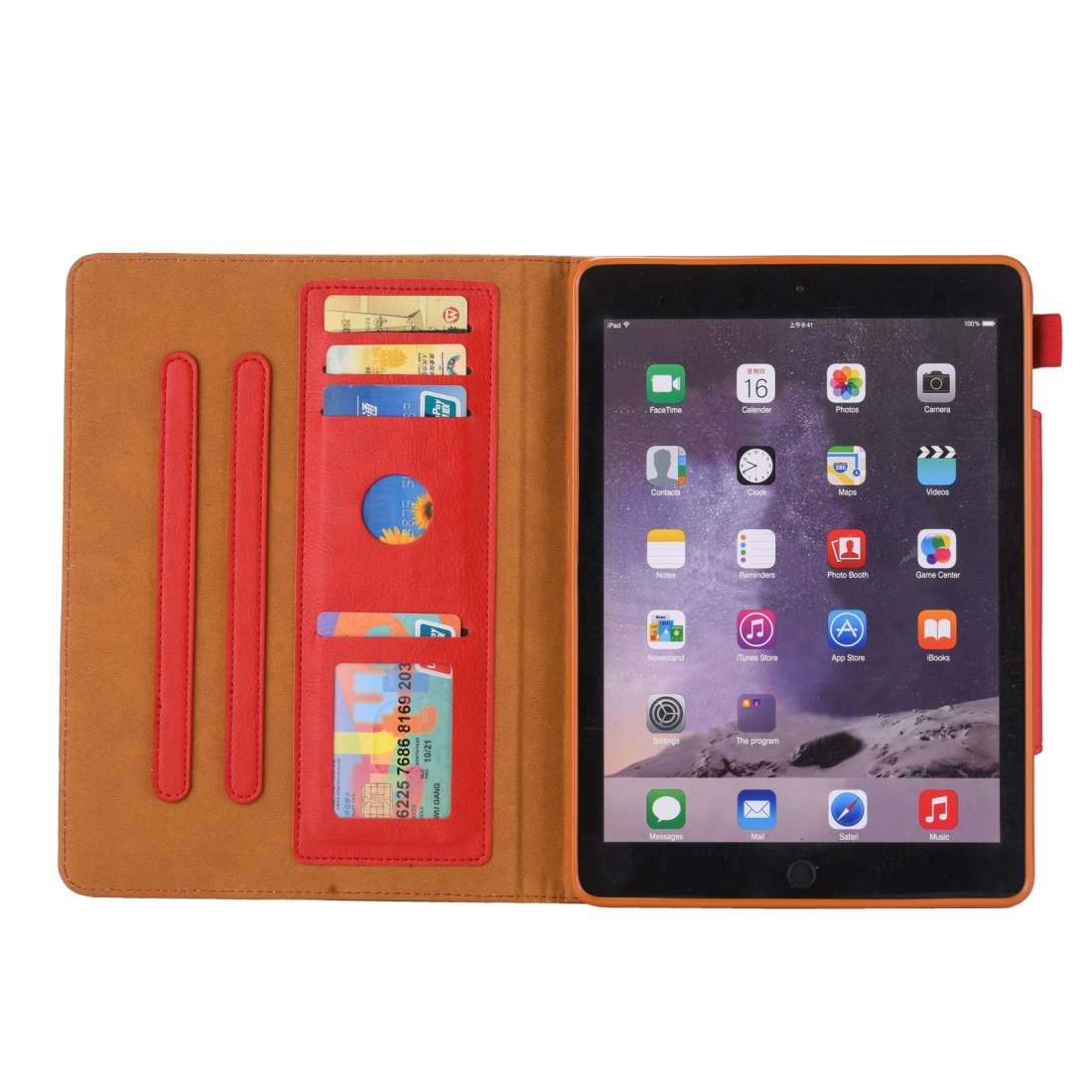 For iPad Pro 11 (2020) & (2018) Big Metal Button Business Tablet PC Protective Leather C ... (Red)