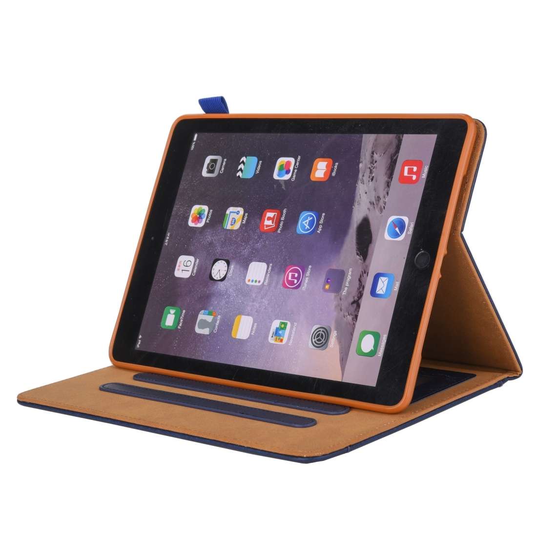 For iPad Pro 11 (2020) & (2018) Big Metal Button Business Tablet PC Protective Leather ... (Blue)