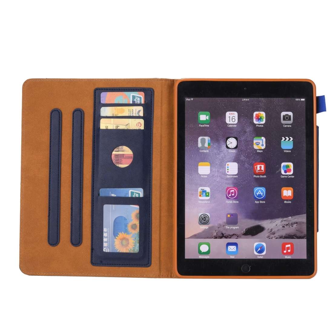 For iPad Pro 11 (2020) & (2018) Big Metal Button Business Tablet PC Protective Leather ... (Blue)