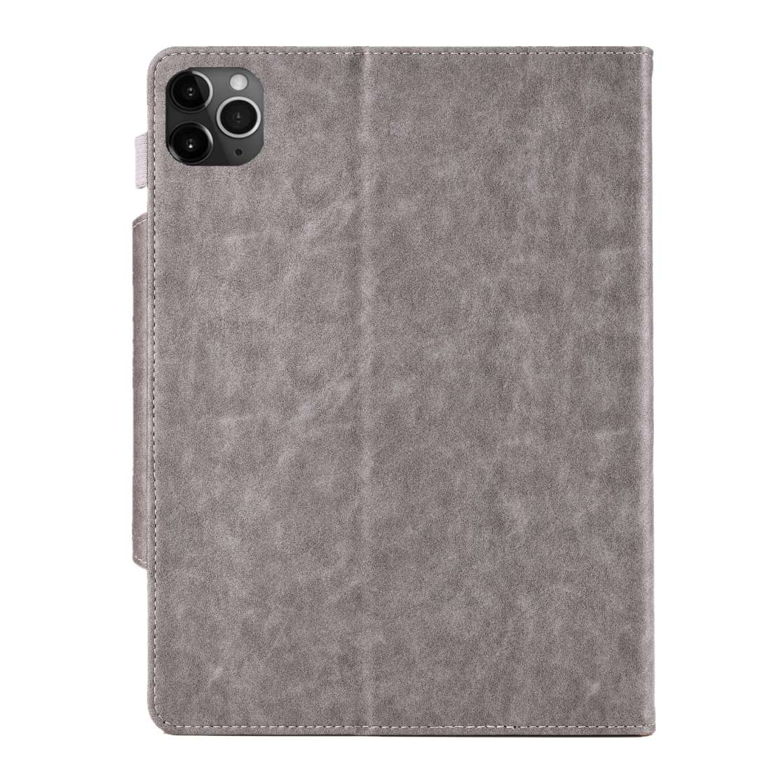 For iPad Pro 11 (2020) & (2018) Big Metal Button Business Tablet PC Protective Leather ... (Gray)