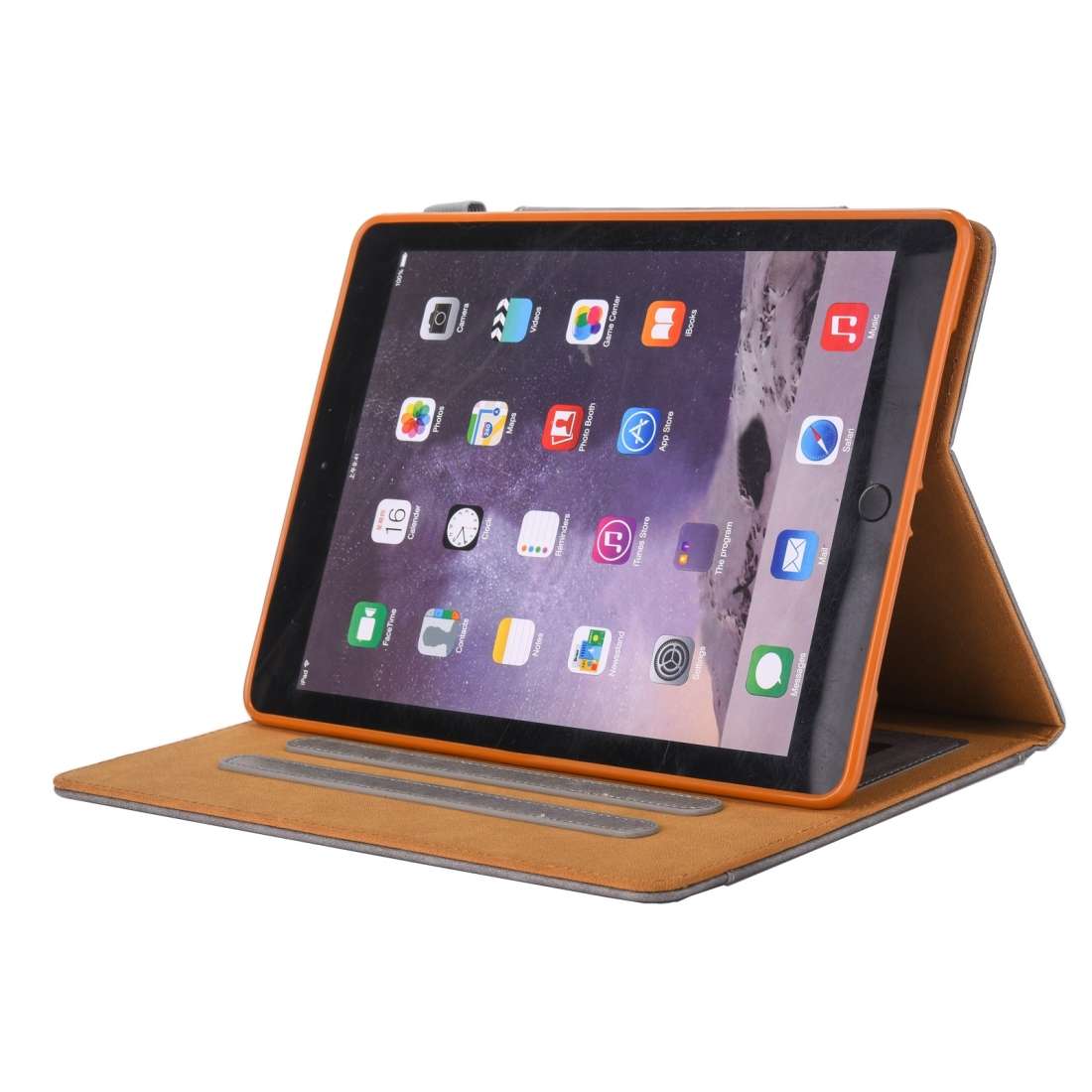 For iPad Pro 11 (2020) & (2018) Big Metal Button Business Tablet PC Protective Leather ... (Gray)