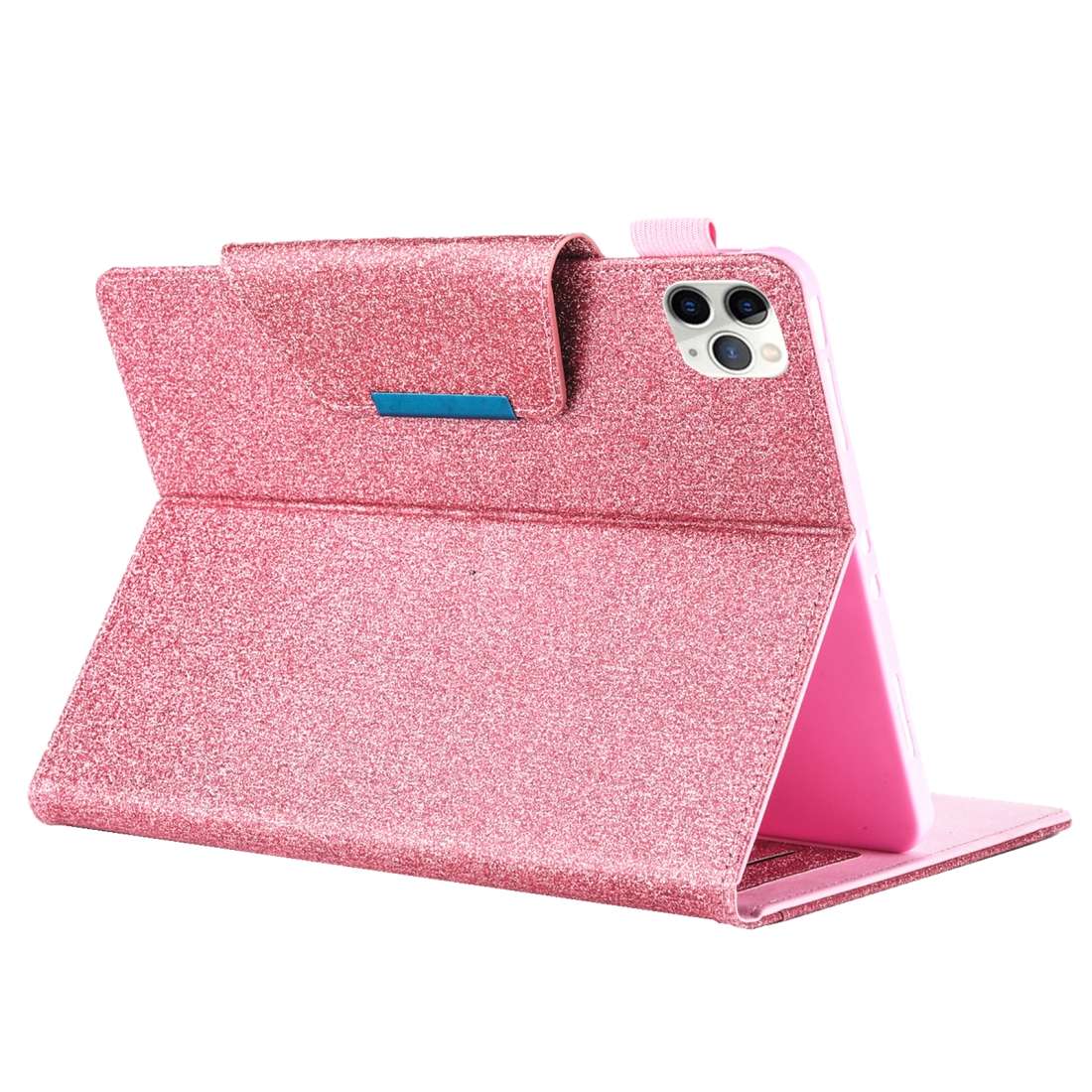 For iPad Pro 11 (2020) & (2018) Big Metal Button Business Tablet PC Protective Leather ... (Pink)
