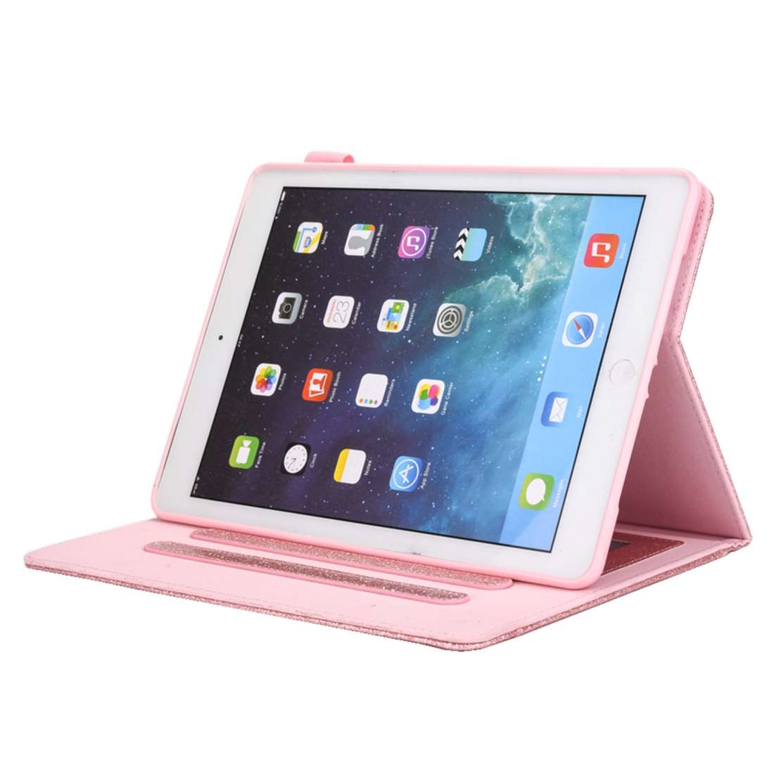 For iPad Pro 11 (2020) & (2018) Big Metal Button Business Tablet PC Protective Leather ... (Pink)