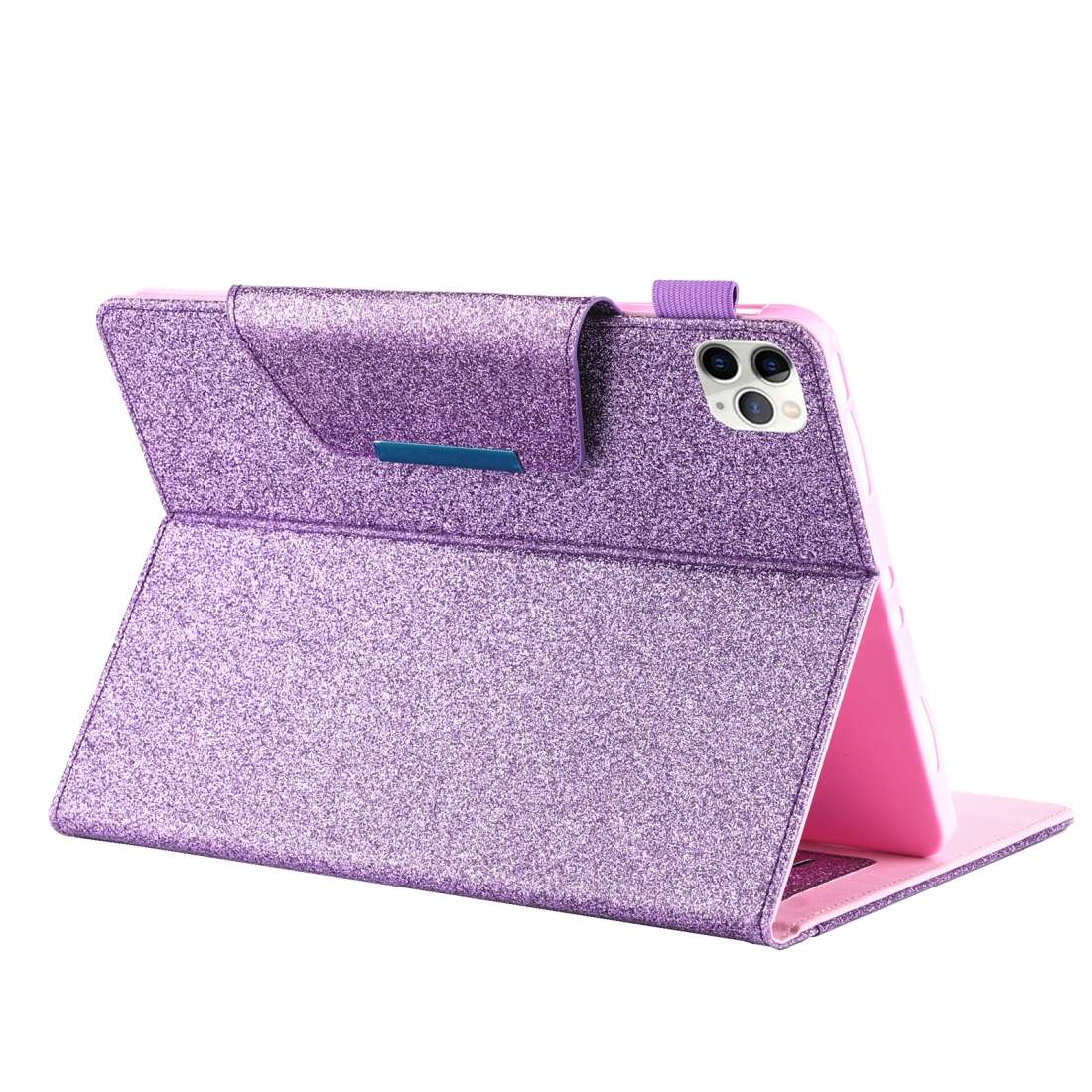 For iPad Pro 11 (2020) & (2018) Big Metal Button Business Tablet PC Protective Leathe ... (Purple)