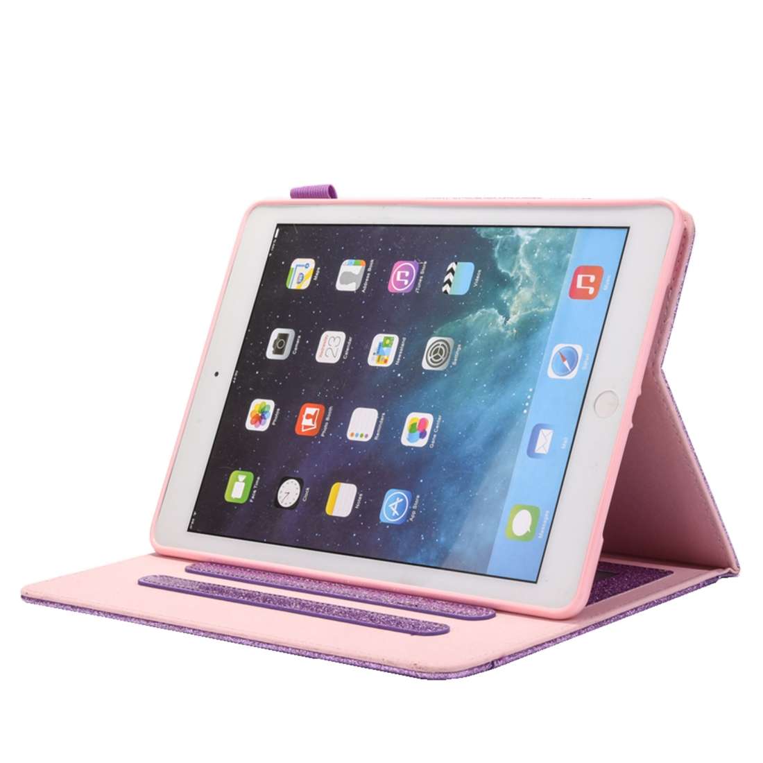 For iPad Pro 11 (2020) & (2018) Big Metal Button Business Tablet PC Protective Leathe ... (Purple)