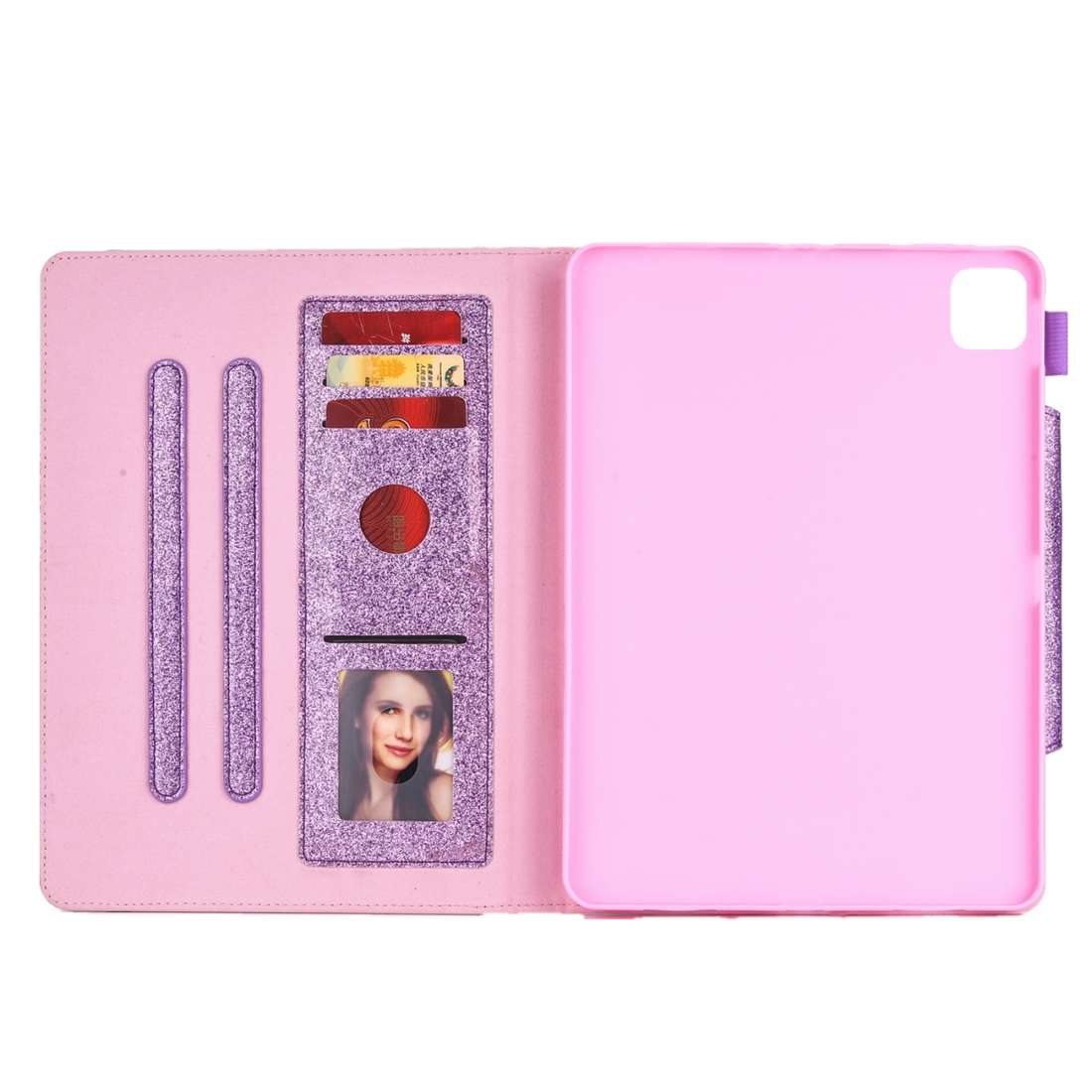 For iPad Pro 11 (2020) & (2018) Big Metal Button Business Tablet PC Protective Leathe ... (Purple)