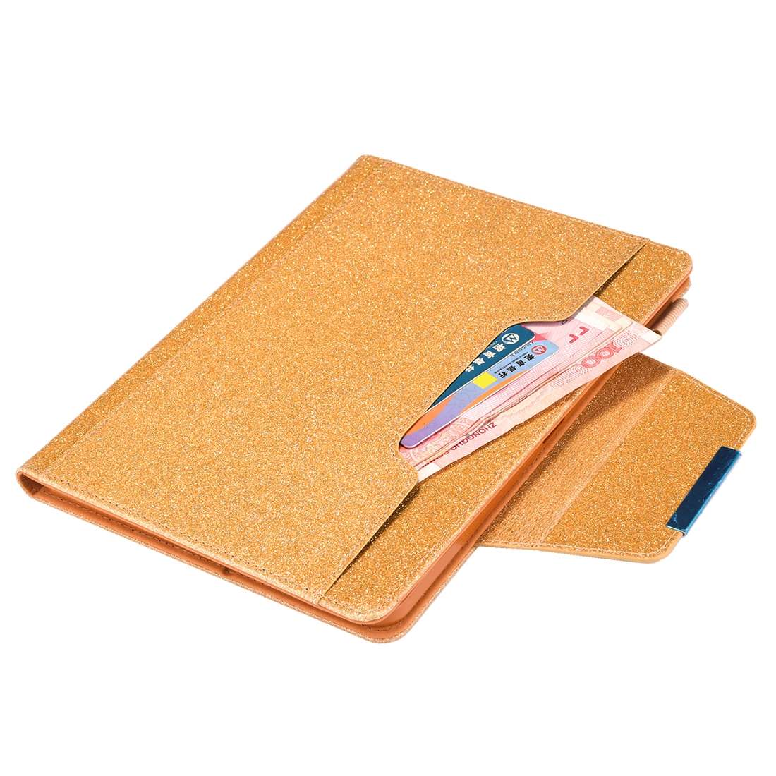For iPad Pro 11 (2020) & (2018) Big Metal Button Business Tablet PC Protective Leather ... (Gold)