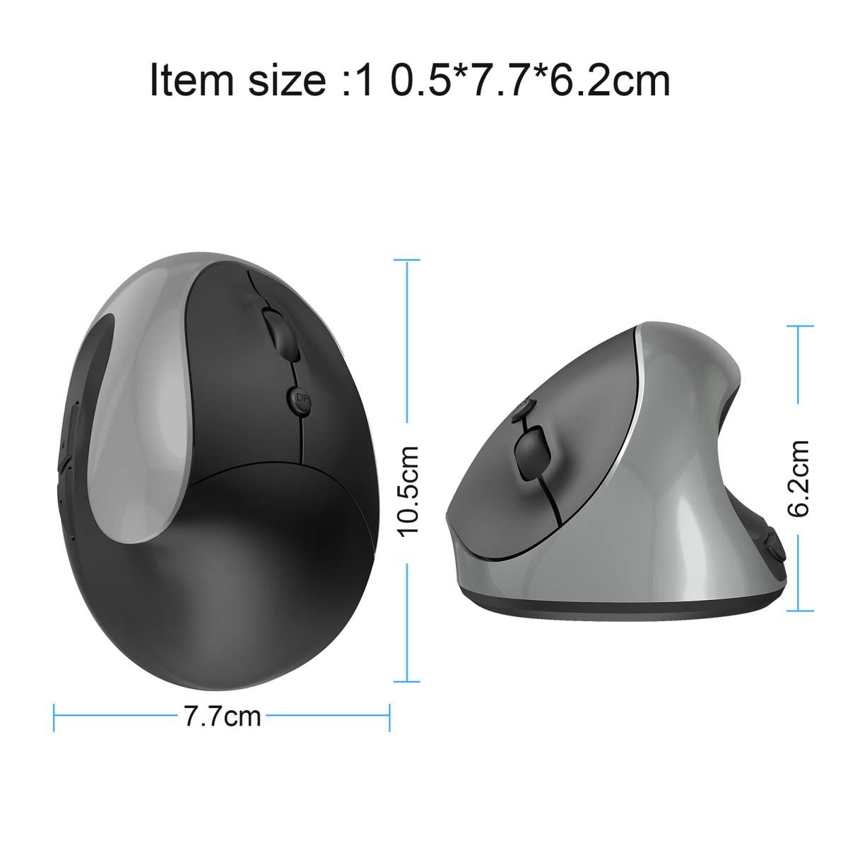 X10 2.4G Wireless Vertical Ergonomic Gaming Mouse(Black)