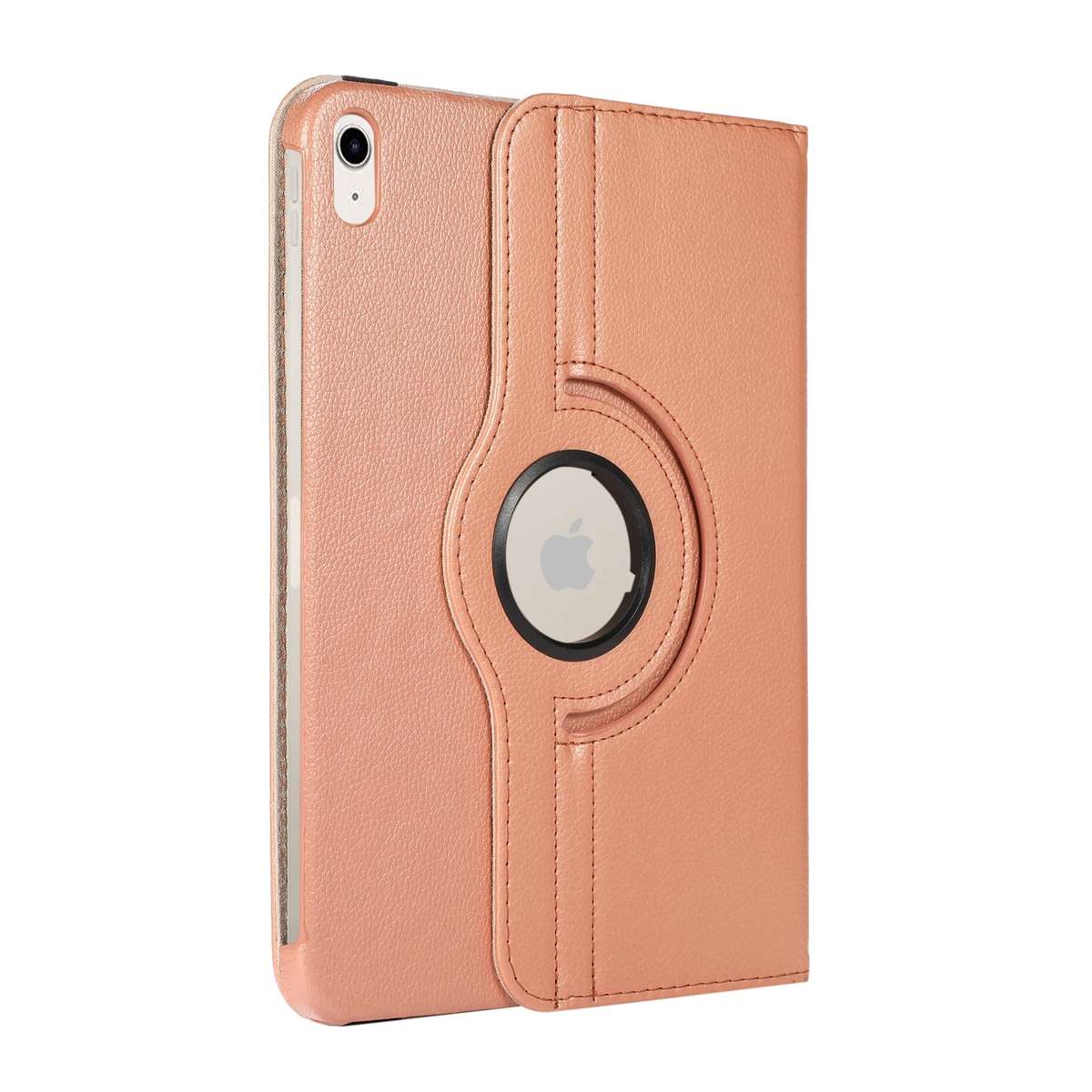 For iPad 2025 / 2022 360 Degree Rotation Litchi Texture Flip Leather Tablet Case w ... (Rose Gold)