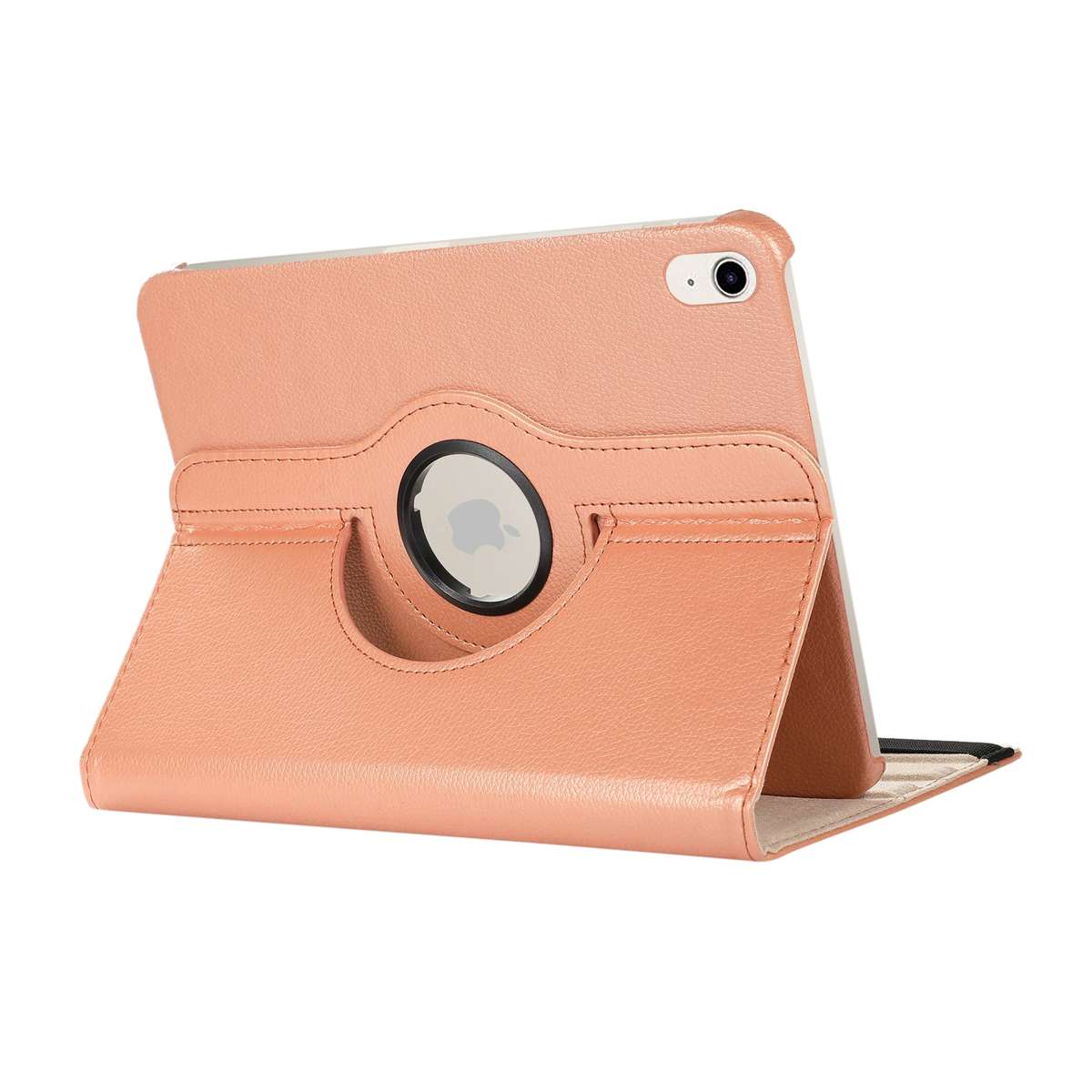 For iPad 2025 / 2022 360 Degree Rotation Litchi Texture Flip Leather Tablet Case w ... (Rose Gold)