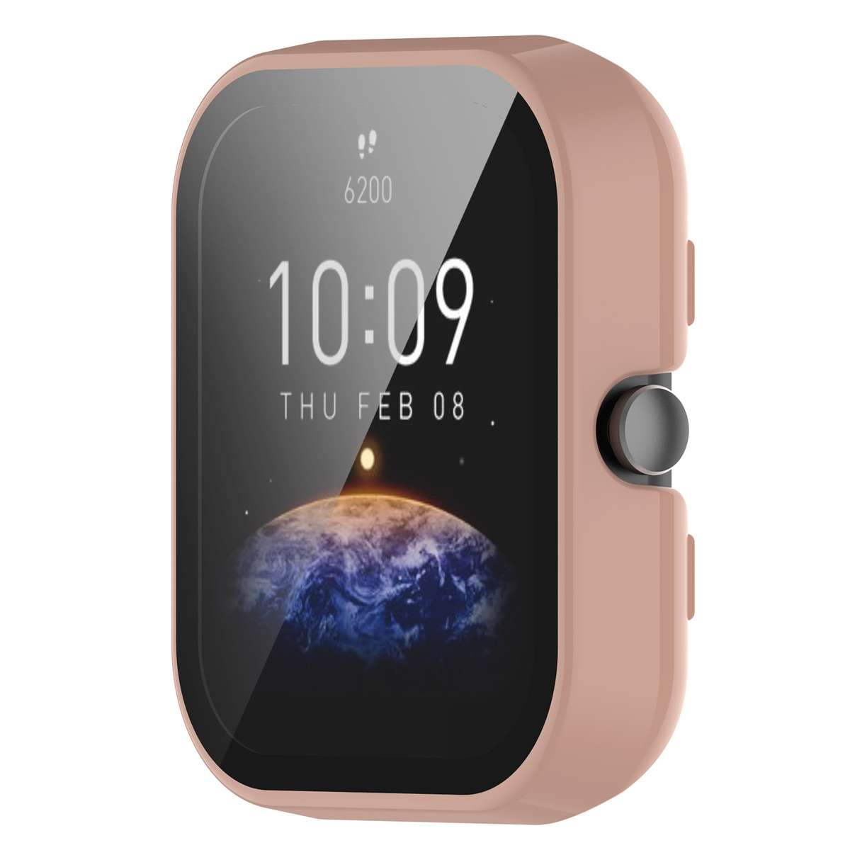 For Amazfit Bip3 / Bip3 Pro PC+ Toughened Film Fully Enclosed Protective Watch Case(Pink)