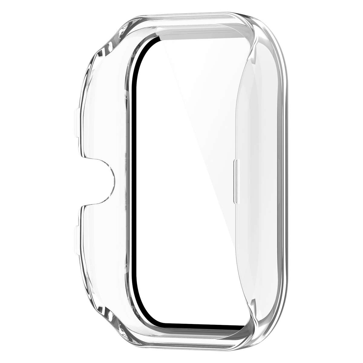 For Amazfit GTS4 Mini PC+ Toughened Film Fully Enclosed Protective Watch Case(Transparent White)