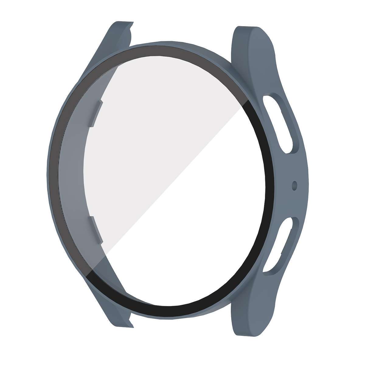 For Samsung Galaxy Watch5 40mm PC + Tempered Glass Integrated Protective Watch Case(Blue)