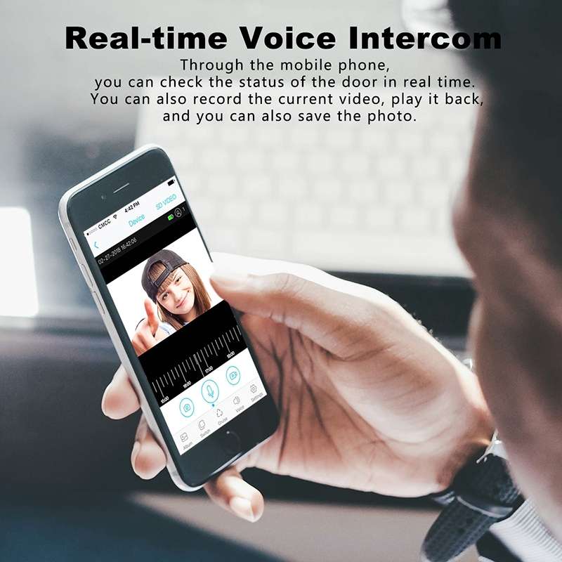 T30 Tuya Smart WIFI Video Doorbell Support Two-way Intercom & Night Vision(Black)