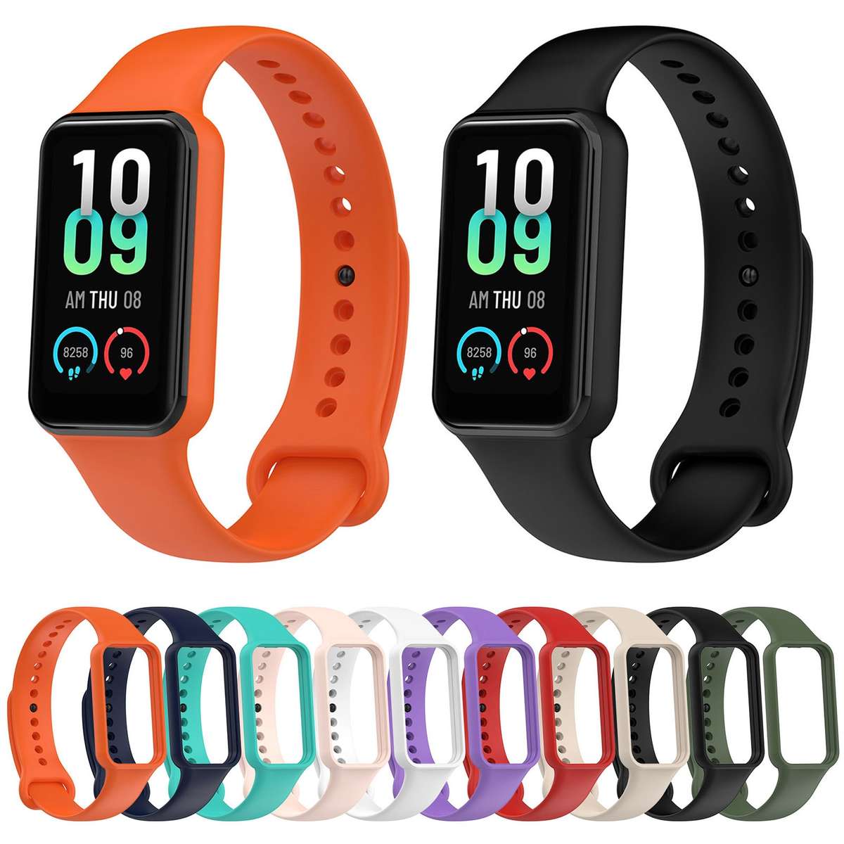 For Amazfit Band 7 Silicone Watch Band(White)