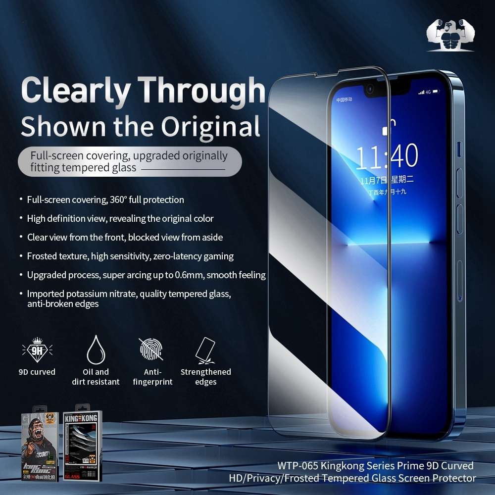 For iPhone 14 Pro WEKOME 9D Curved HD Tempered Glass Film