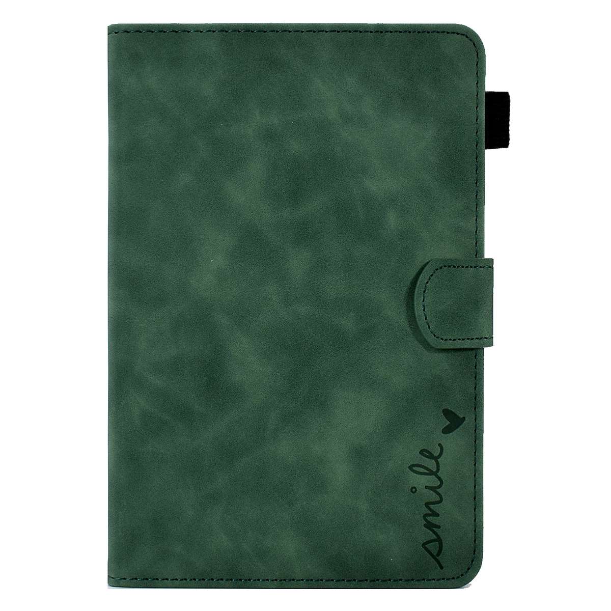 For iPad mini 5/4/3/2/1 Embossed Smile Flip Tablet Leather Smart Case(Red)