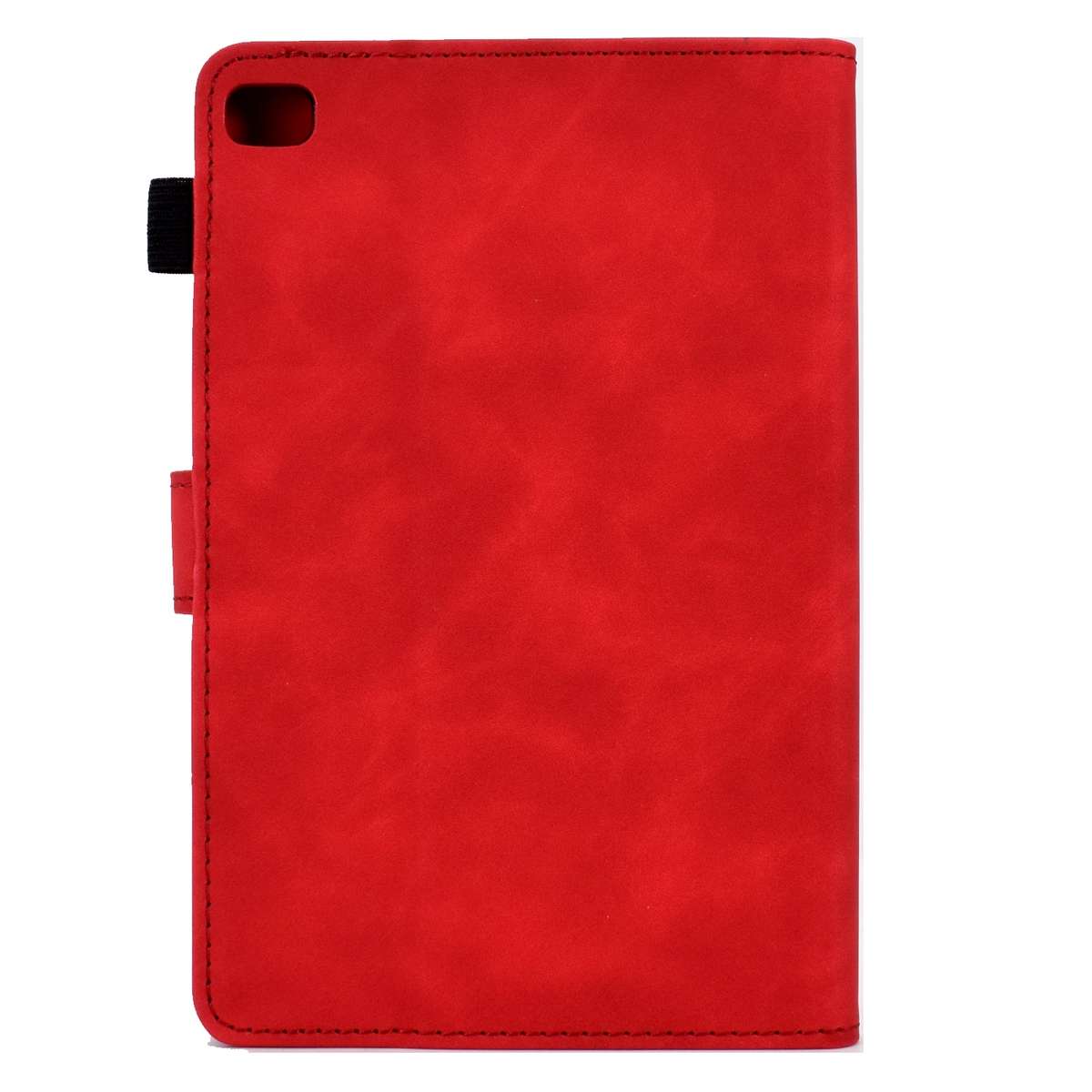 For iPad mini 5/4/3/2/1 Embossed Smile Flip Tablet Leather Smart Case(Red)
