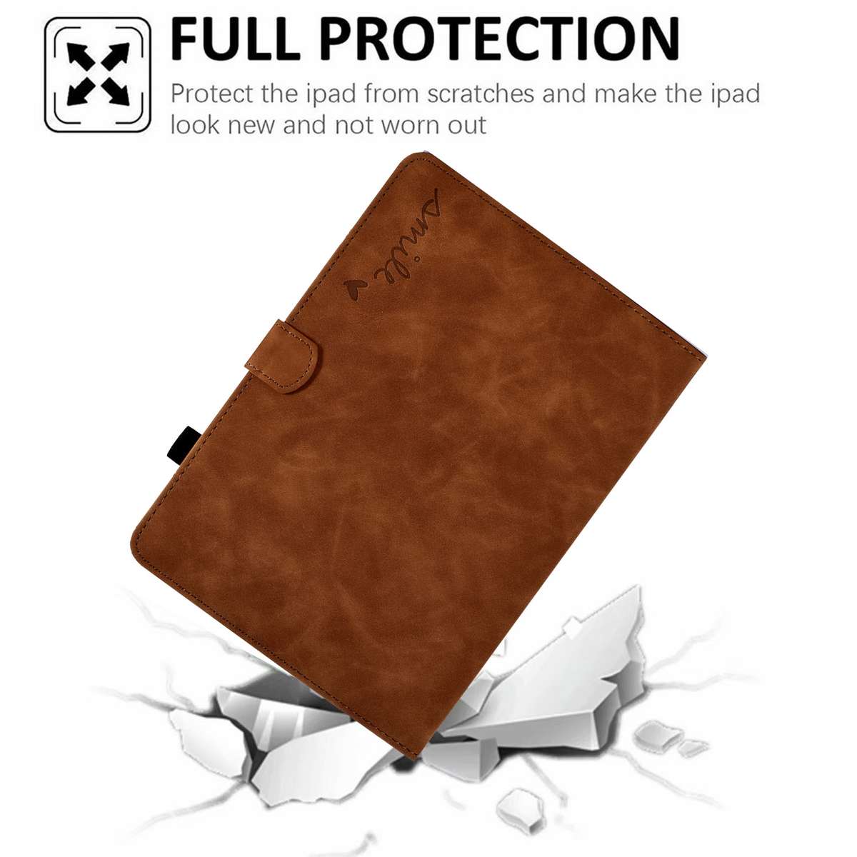 For Huawei MatePad T 10 / T 10s / Honor Pad 6 / X6 Embossed Smile Flip Tablet Leather Case(Brown)