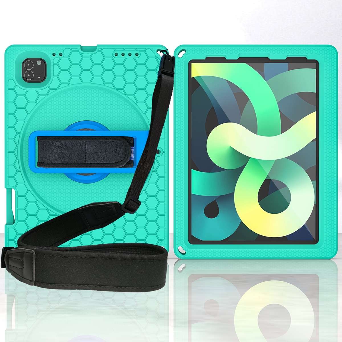EVA + PC Tablet Case with Shoulder Strap For iPad Pro 11 inch 2020 / 2018 / Ai ... (Glacier Green)