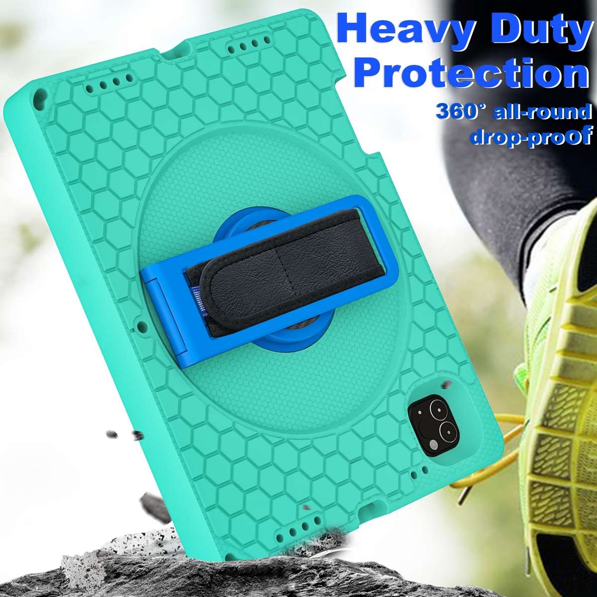 EVA + PC Tablet Case with Shoulder Strap For iPad Pro 11 inch 2020 / 2018 / Ai ... (Glacier Green)