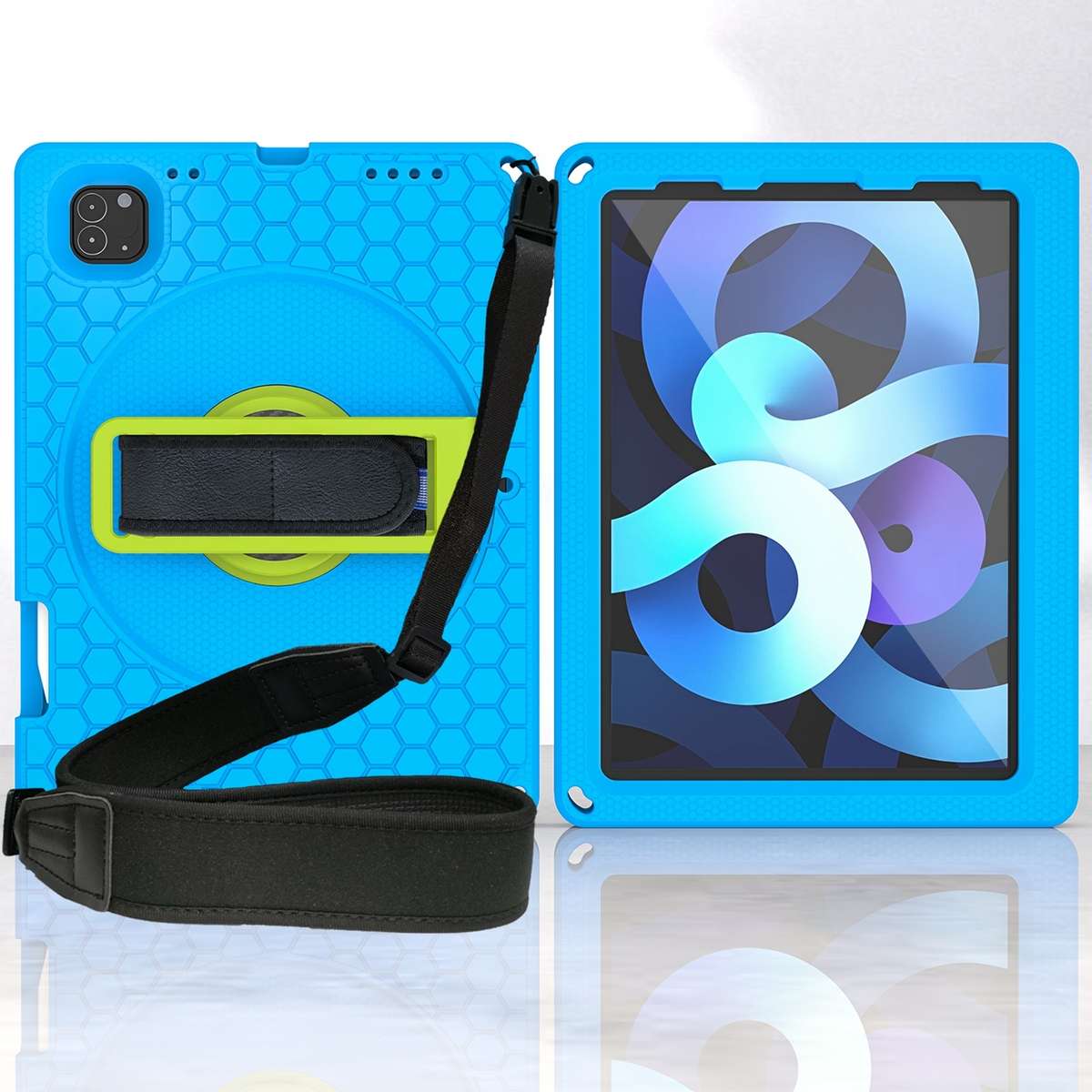 EVA + PC Tablet Case with Shoulder Strap For iPad Pro 11 inch 2020 / 2018 / Air 5 / Air 4(Blue)