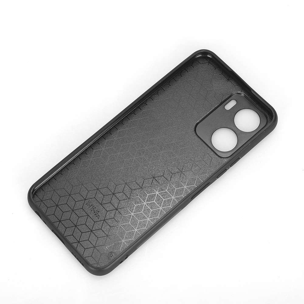 For vivo Y16 4G Sewing Cow Pattern Skin PC + PU + TPU Case(Blue)