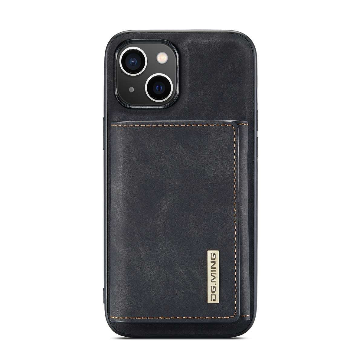 For iPhone 14 Plus DG.MING M1 Series 3-Fold Multi Card Wallet Leather Case(Black)
