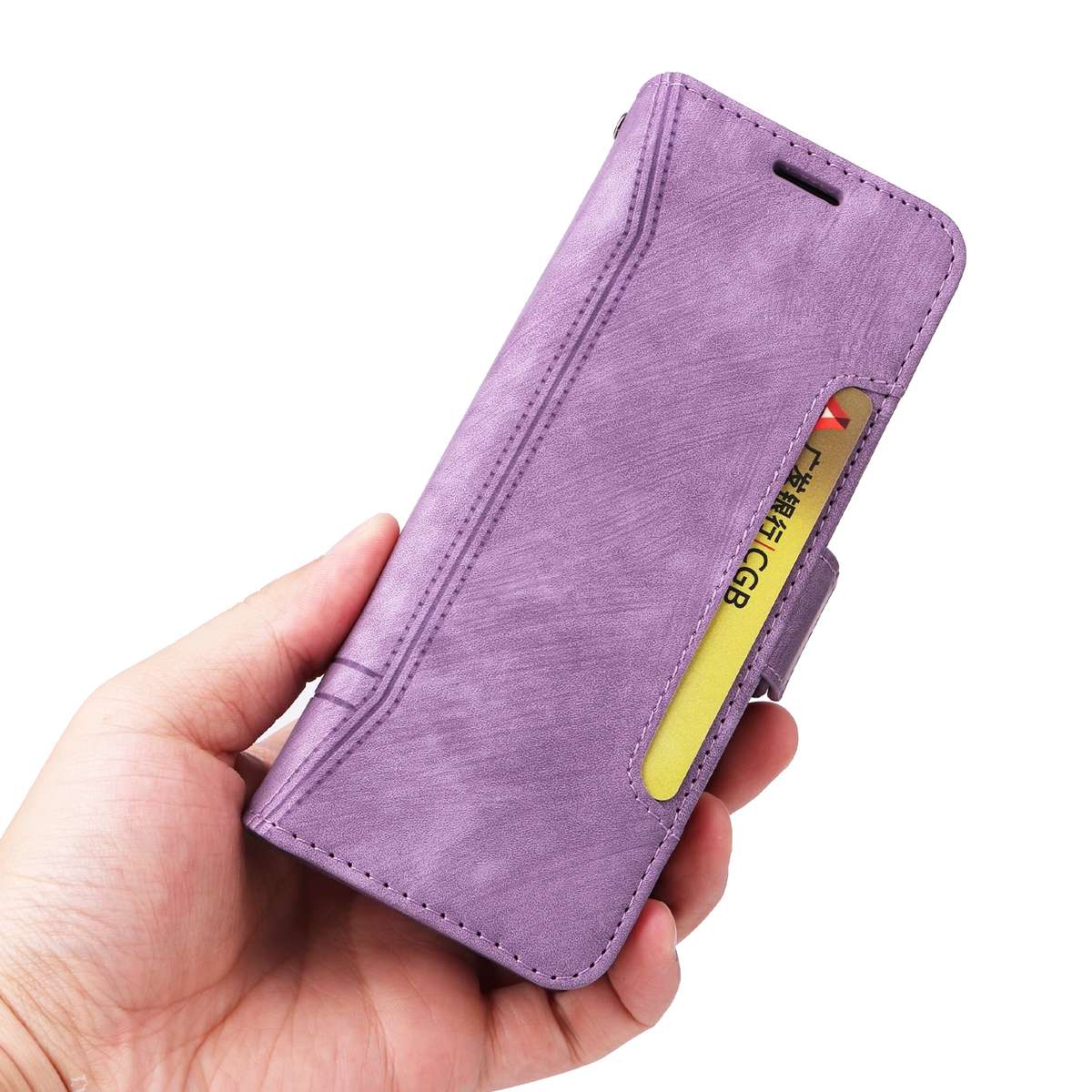 For Samsung Galaxy Z Fold4 BETOPNICE Dual-side Buckle Leather Phone Case(Purple)